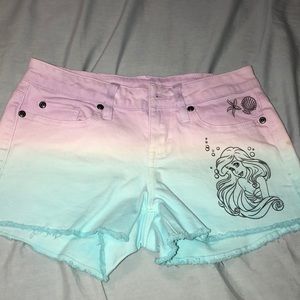 Little Mermaid ombré jean shorts